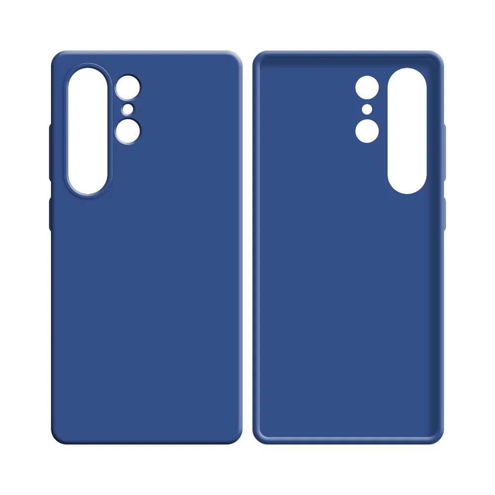 Coque Silicone Compatible pour Samsung Galaxy S25 Ultra S938 Bleu Marine — vue 2