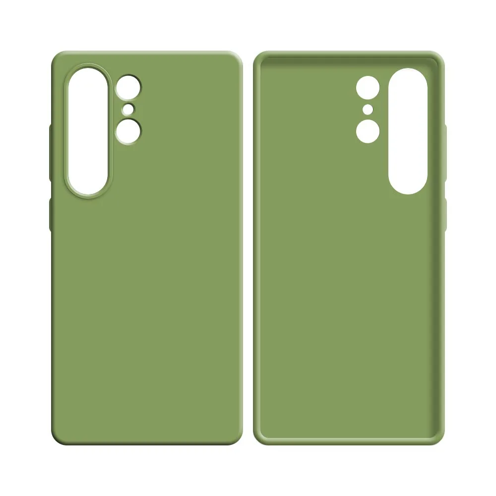 Coque Silicone Compatible pour Samsung Galaxy S25 Ultra S938 Vert — vue 2