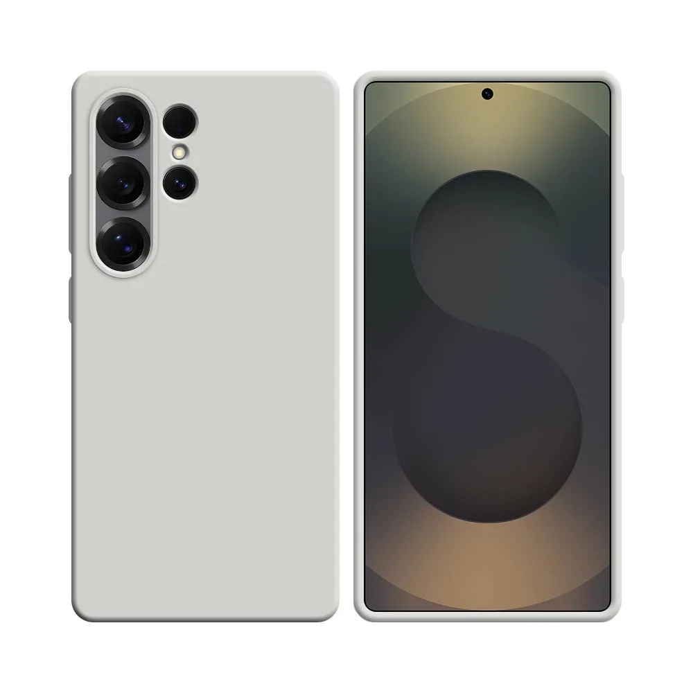 Coque Silicone Compatible pour Samsung Galaxy S25 Ultra S938 Blanc