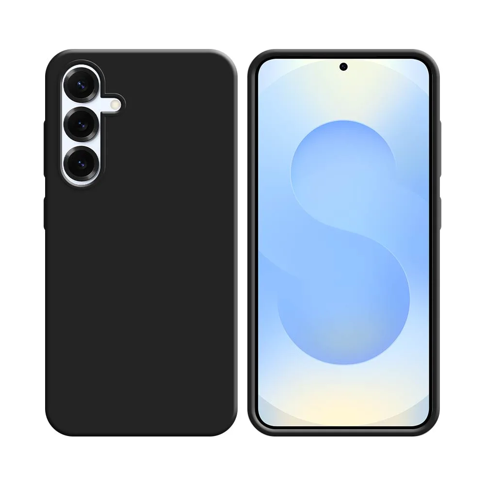Coque Silicone Compatible pour Samsung Galaxy S25 Plus S936 Noir