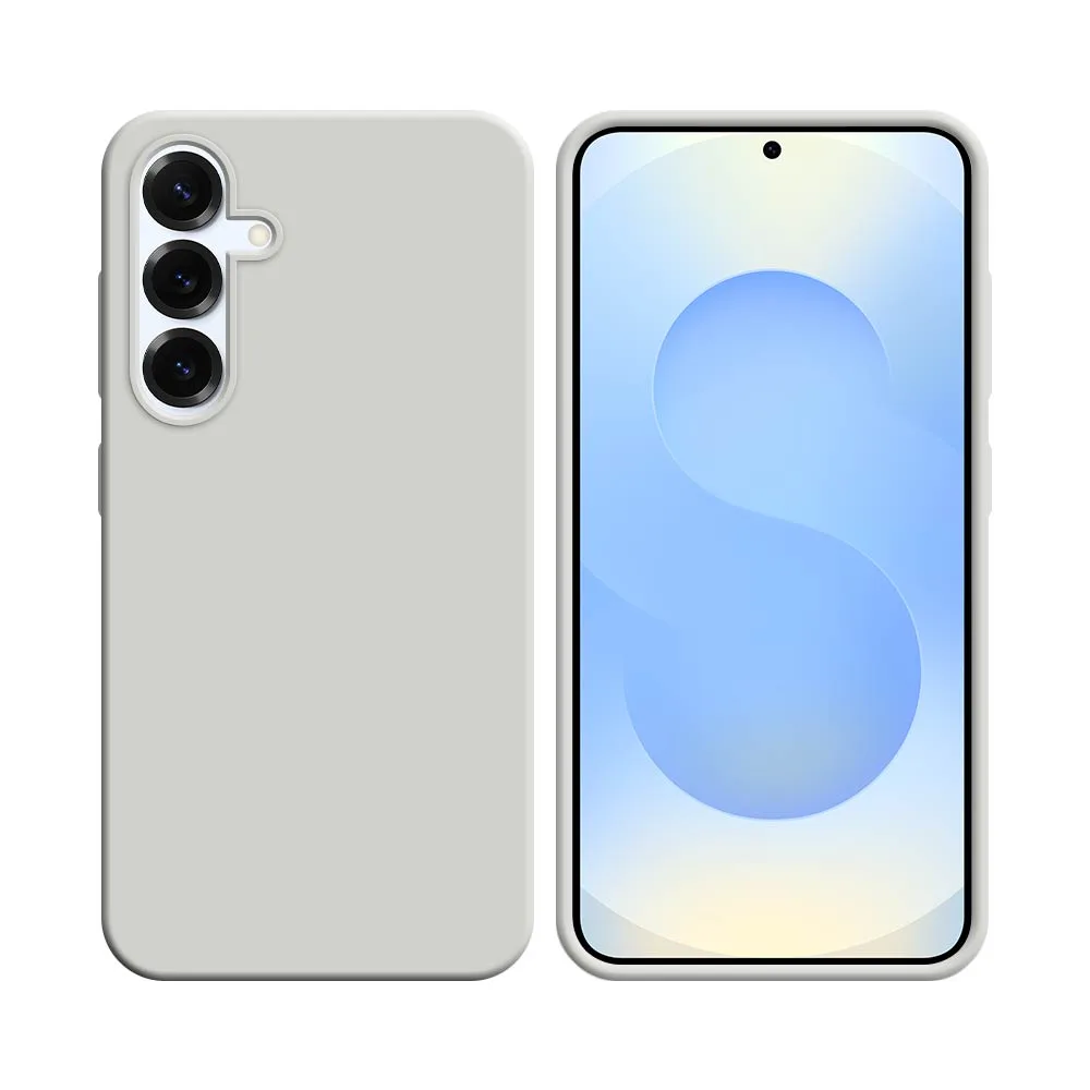 Coque Silicone Compatible pour Samsung Galaxy S25 Plus S936 Blanc