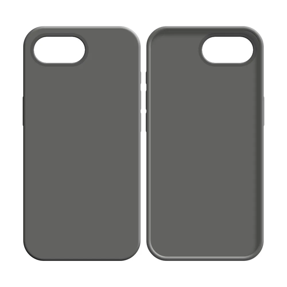 Coque Silicone Compatible pour Apple iPhone 16e Gris Foncé
