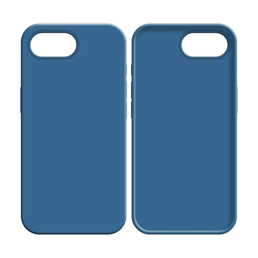 Coque Silicone Compatible pour Apple iPhone 16e Bleu Marine — vue 2