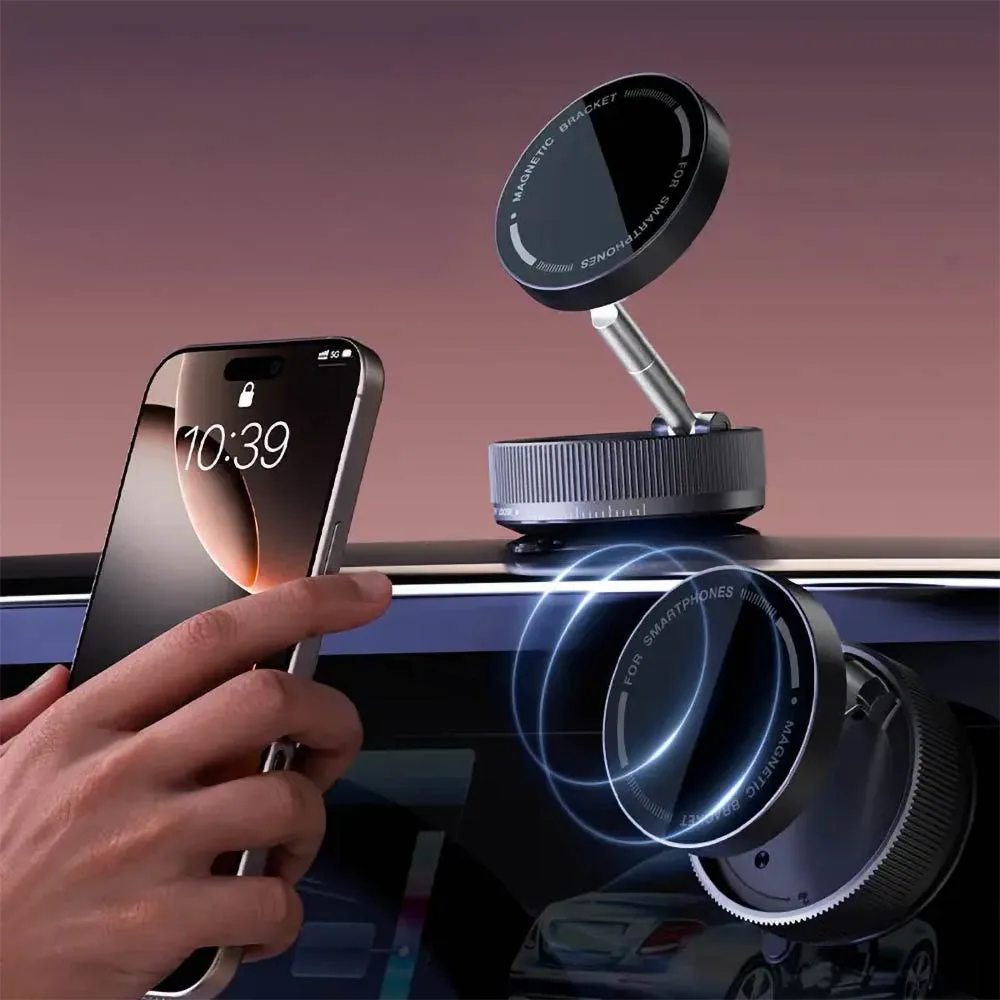 Support pour Smartphone Magnétique avec Fixation Ventouse Noir
