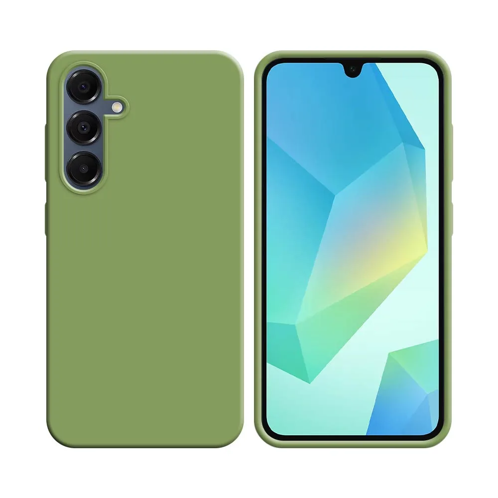 Coque Silicone Compatible pour Samsung Galaxy A16 5G A166 & A16 4G A165 Vert