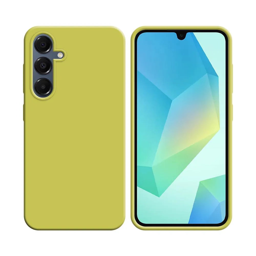 Coque Silicone Compatible pour Samsung Galaxy A16 5G A166 & A16 4G A165 Jaune