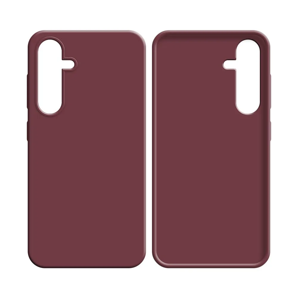 Coque Silicone Compatible pour Samsung Galaxy S25 Plus S936 Bordeaux — vue 2