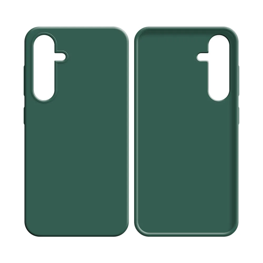 Coque Silicone Compatible pour Samsung Galaxy S25 S931 Vert Foncé — vue 2