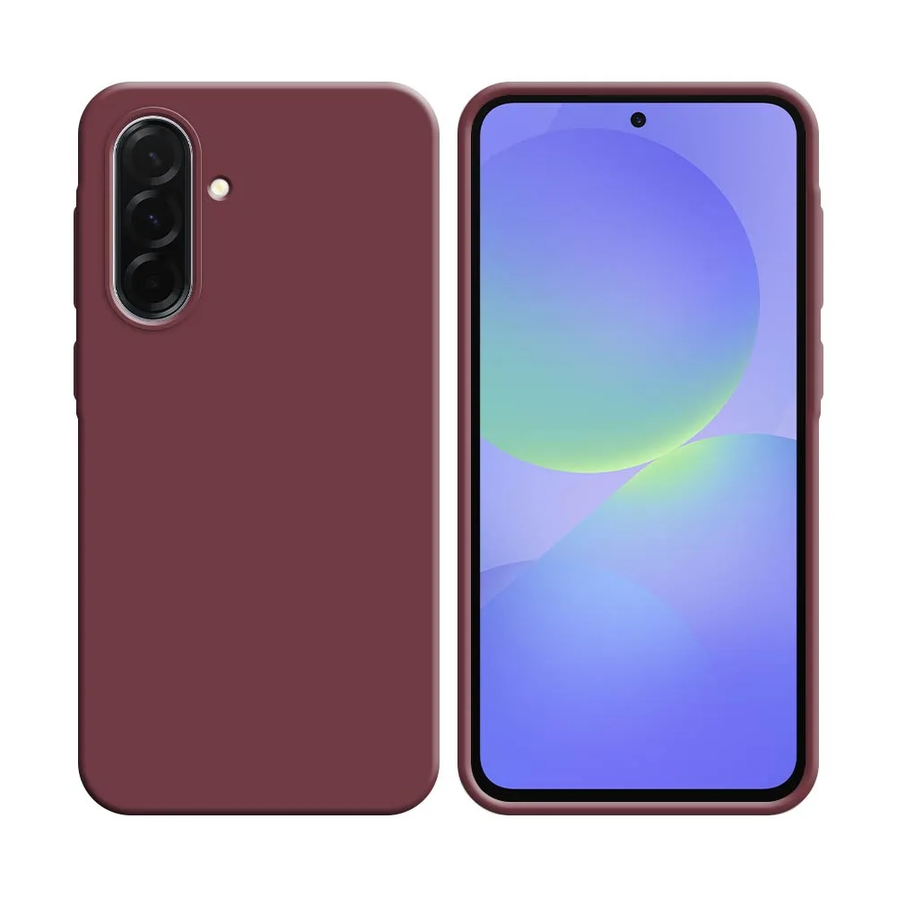 Coque Silicone Compatible pour Samsung Galaxy A36 5G A366 & A56 5G A566 Bordeaux