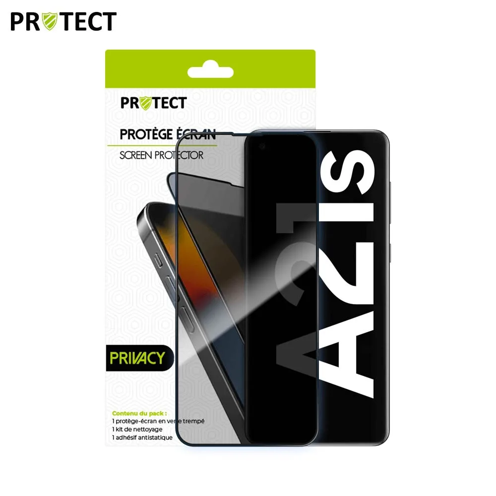 Verre Trempé PRIVACY PROTECT pour Samsung Galaxy A21S A217F Transparent — vue 2