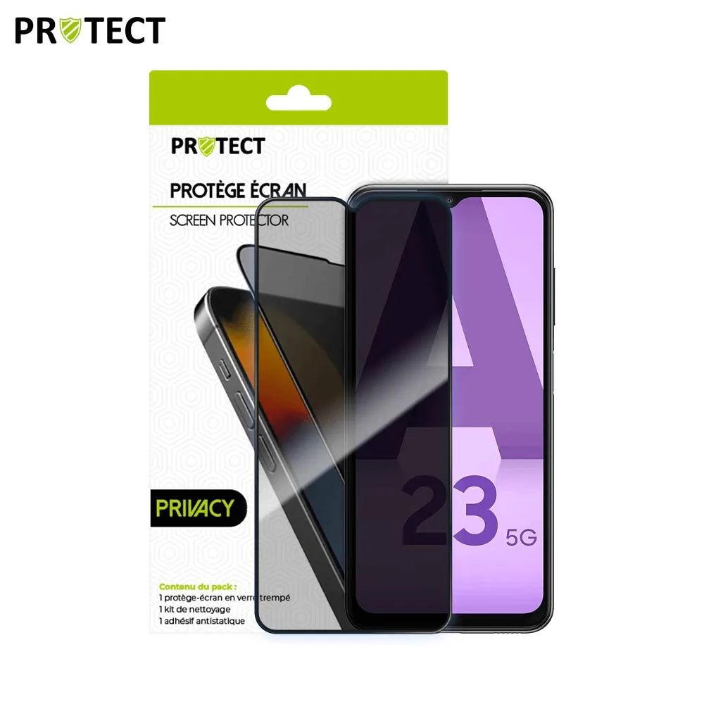 Verre Trempé PRIVACY PROTECT pour Samsung Galaxy A23 5G A236 & A23 4G A235 Transparent — vue 2