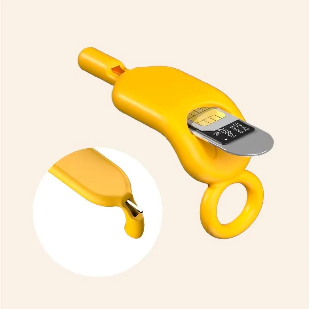Porte-Clés de Rangement SIM & SD avec Extracteur Orange — vue 4