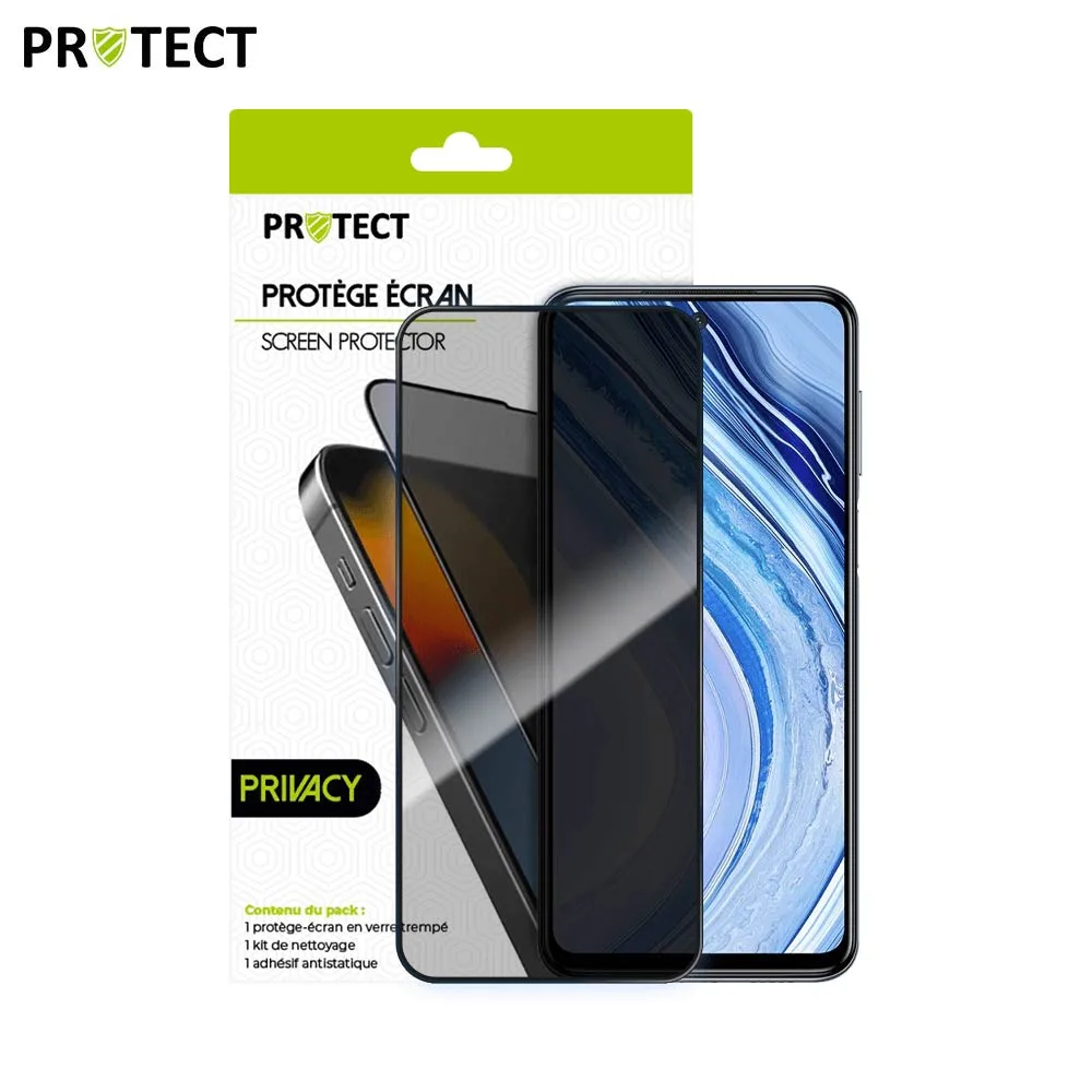 Verre Trempé PRIVACY PROTECT pour Xiaomi Redmi Note 9S Transparent — vue 2
