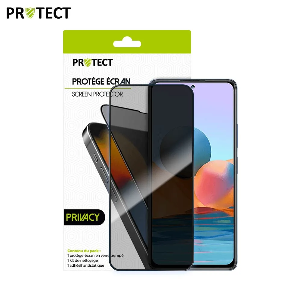 Verre Trempé PRIVACY PROTECT pour Xiaomi Redmi Note 10 Pro 4G Transparent — vue 2