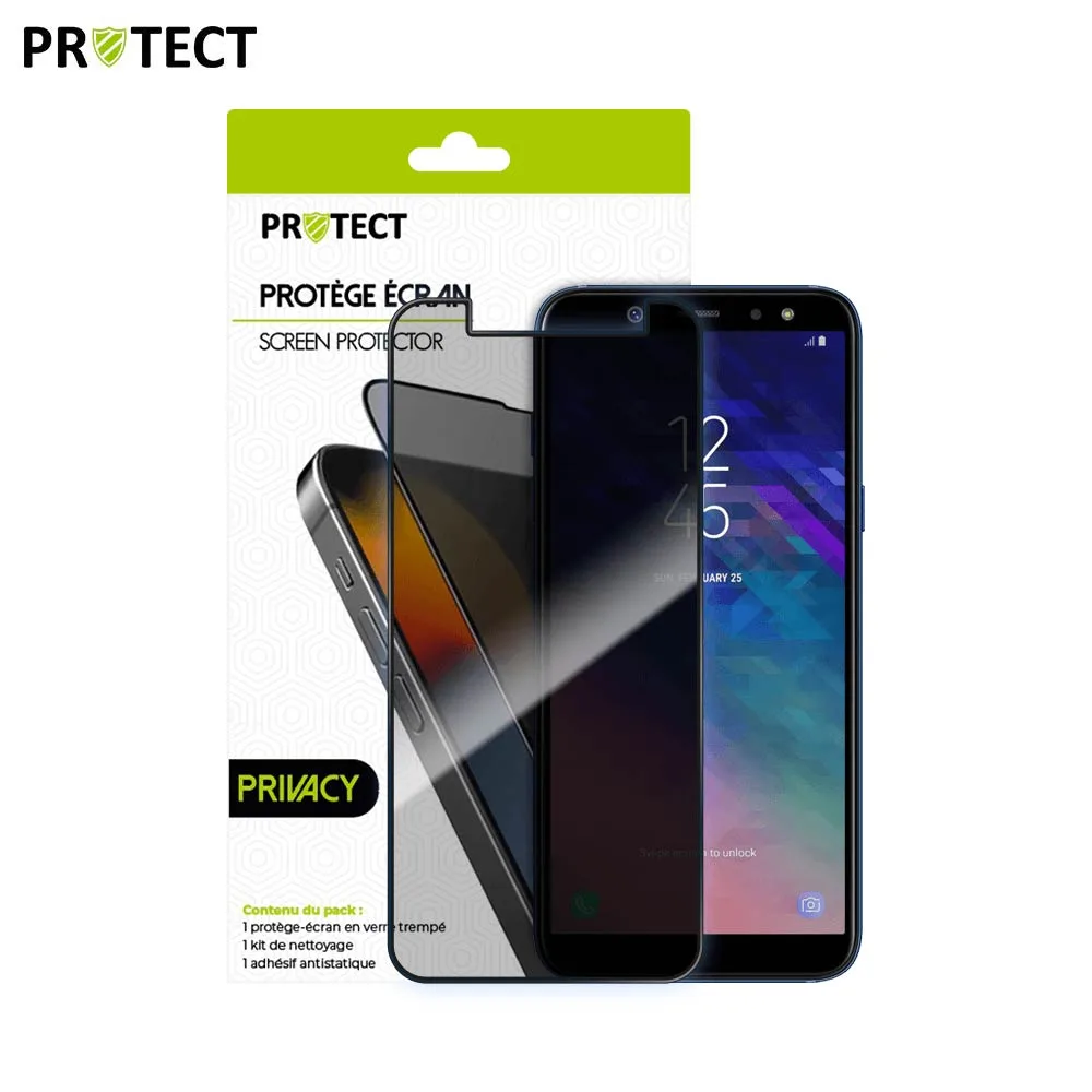 Verre Trempé PRIVACY PROTECT pour Samsung Galaxy A6 2018 A600 Transparent — vue 2