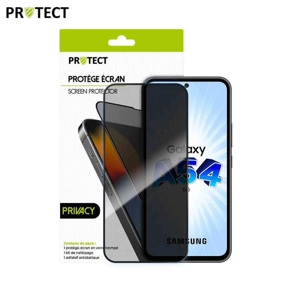 Verre Trempé PRIVACY PROTECT pour Samsung Galaxy A54 5G A546 Transparent — vue 2