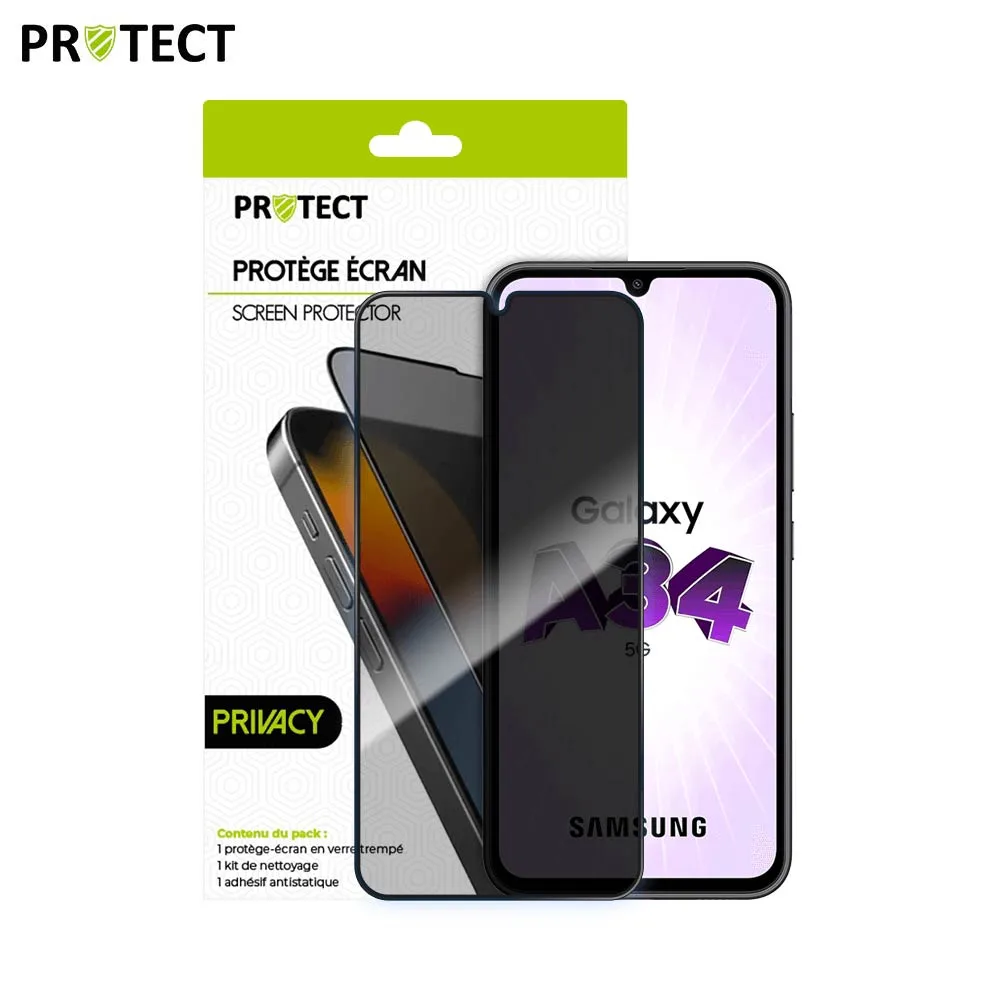 Verre Trempé PRIVACY PROTECT pour Samsung Galaxy A34 5G A346 Transparent — vue 2