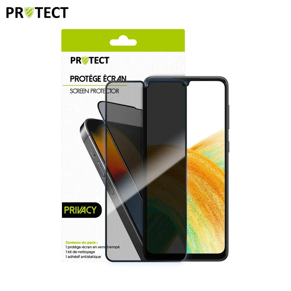Verre Trempé PRIVACY PROTECT pour Samsung Galaxy A33 5G A336 Transparent — vue 2