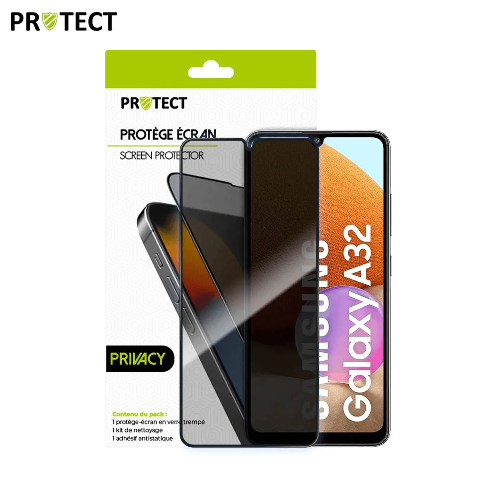 Verre Trempé PRIVACY PROTECT pour Samsung Galaxy A32 4G A325 Transparent — vue 2