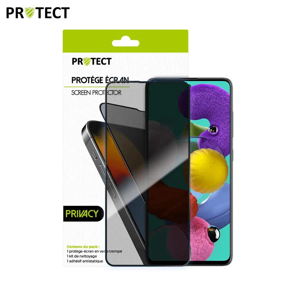 Verre Trempé PRIVACY PROTECT pour Samsung Galaxy A51 A515, A51 5G A516, A52 5G A526, A52 4G A525 & A53 5G A536 Transparent — vue 2