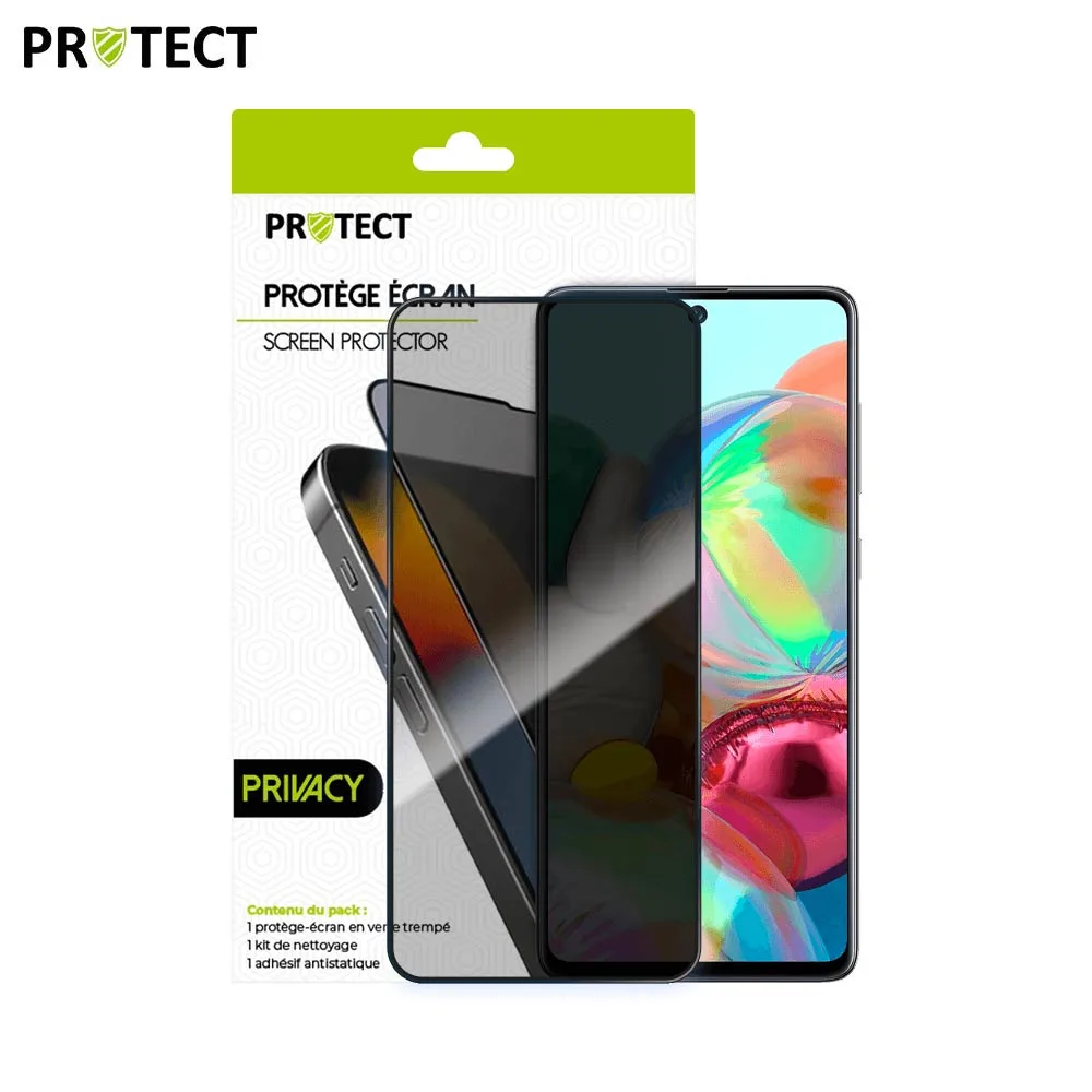 Verre Trempé PRIVACY PROTECT pour Samsung Galaxy A71 A715, A71 5G A716 & A73 5G A736 Transparent — vue 2