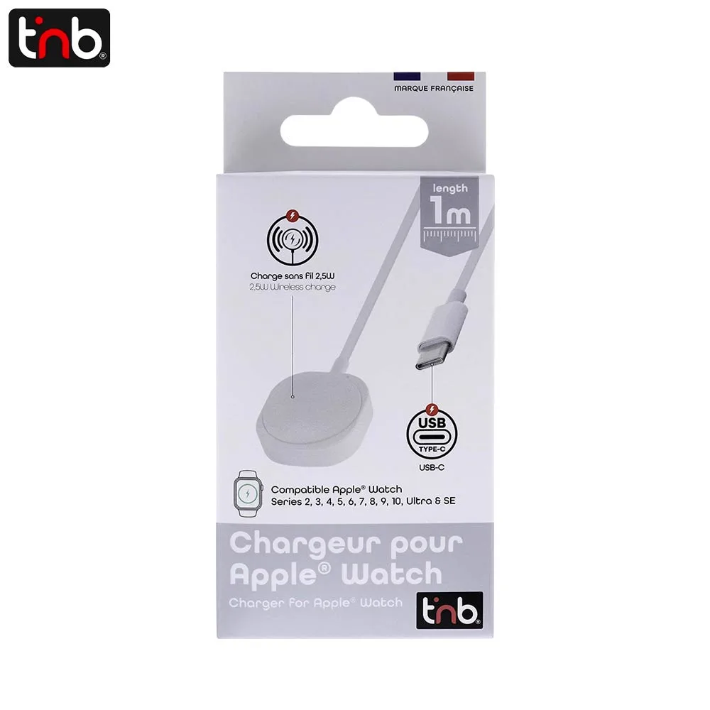 Chargeur Montre Connectée T'nb pour Apple Watch CHWATCH Blanc — vue 3