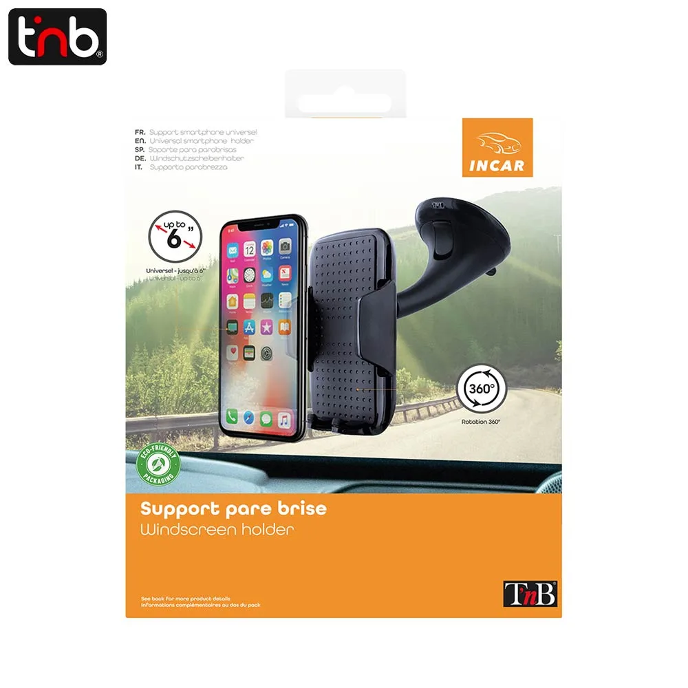 Support Smartphone pour Voiture T'nb Pare-Brise Noir — vue 3
