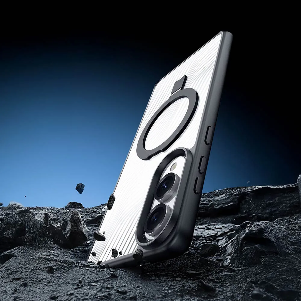 Coque de Protection Aimo Dux Ducis pour Samsung Galaxy S25 Edge S937 (with Magnetic Stand) MagSafe Noir — vue 3