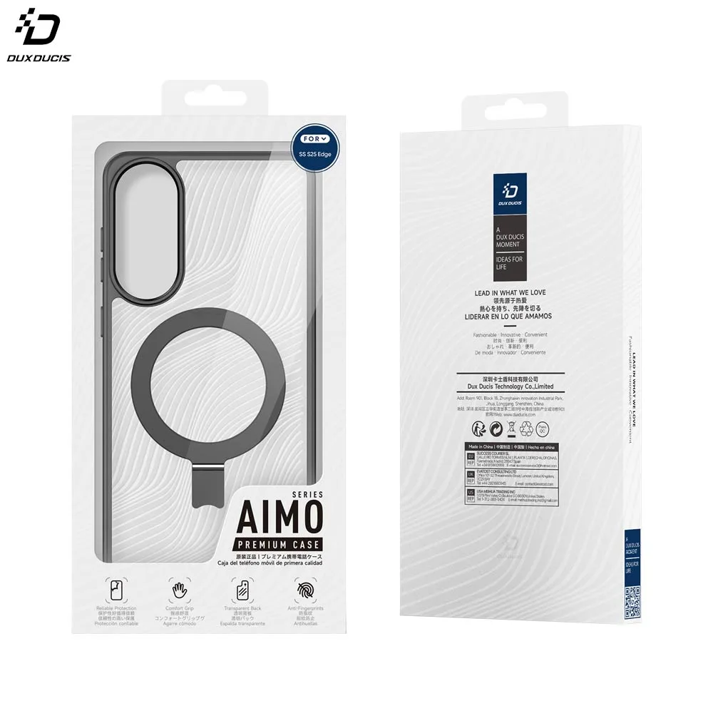 Coque de Protection Aimo Dux Ducis pour Samsung Galaxy S25 Edge S937 (with Magnetic Stand) MagSafe Noir — vue 4