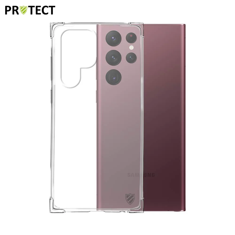 Coque Silicone Renforcée PROTECT pour Samsung Galaxy S22 Ultra S908 Transparent — vue 2