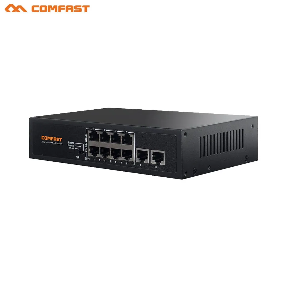 Switch Réseau Comfast 10 Ports PoE (100 Mbps) — vue 2
