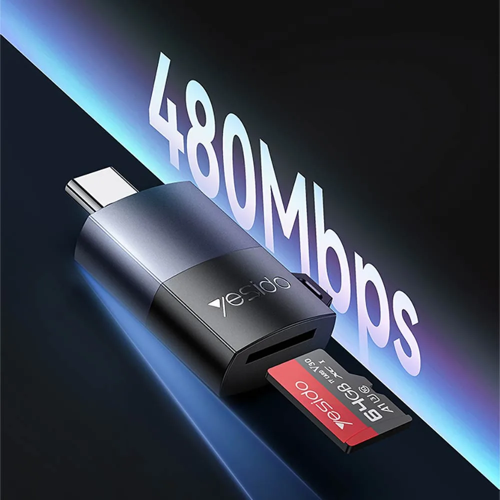 Lecteur de Carte Yesido GS37 OTG Type-C Noir — vue 3