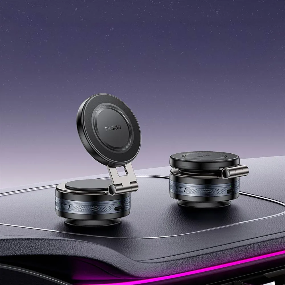 Support Smartphone Magnétique pour Voiture Yesido C225 Rotation 360° Noir — vue 2