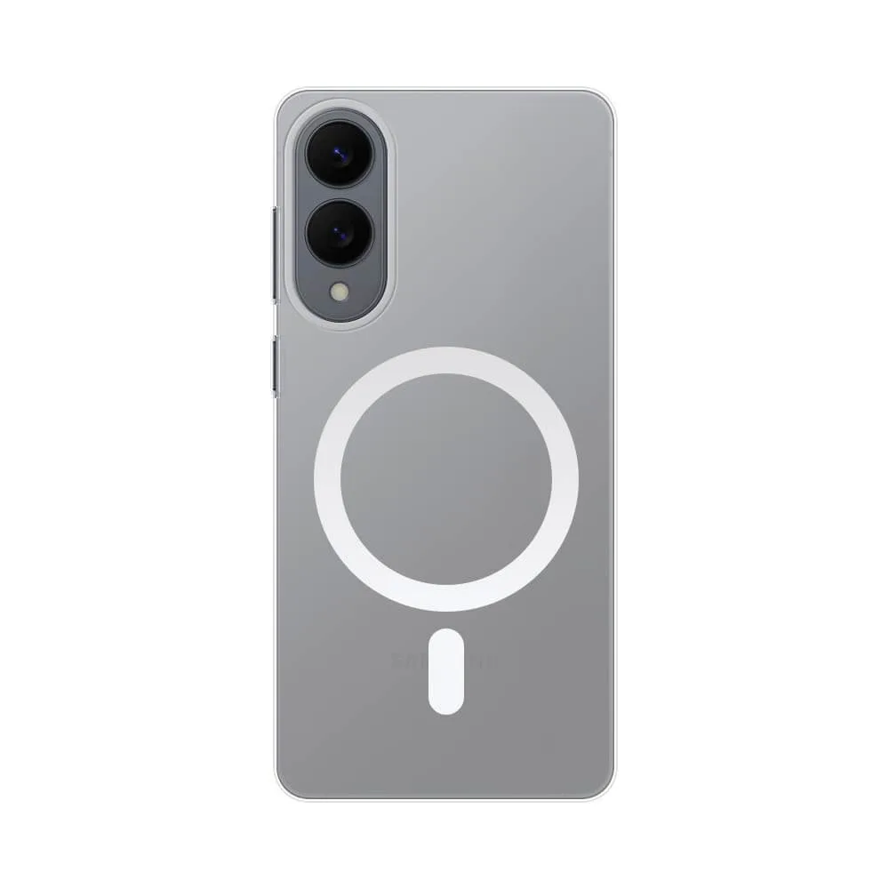 Coque Silicone MagSafe Compatible pour Samsung Galaxy S25 Edge S937 Transparent