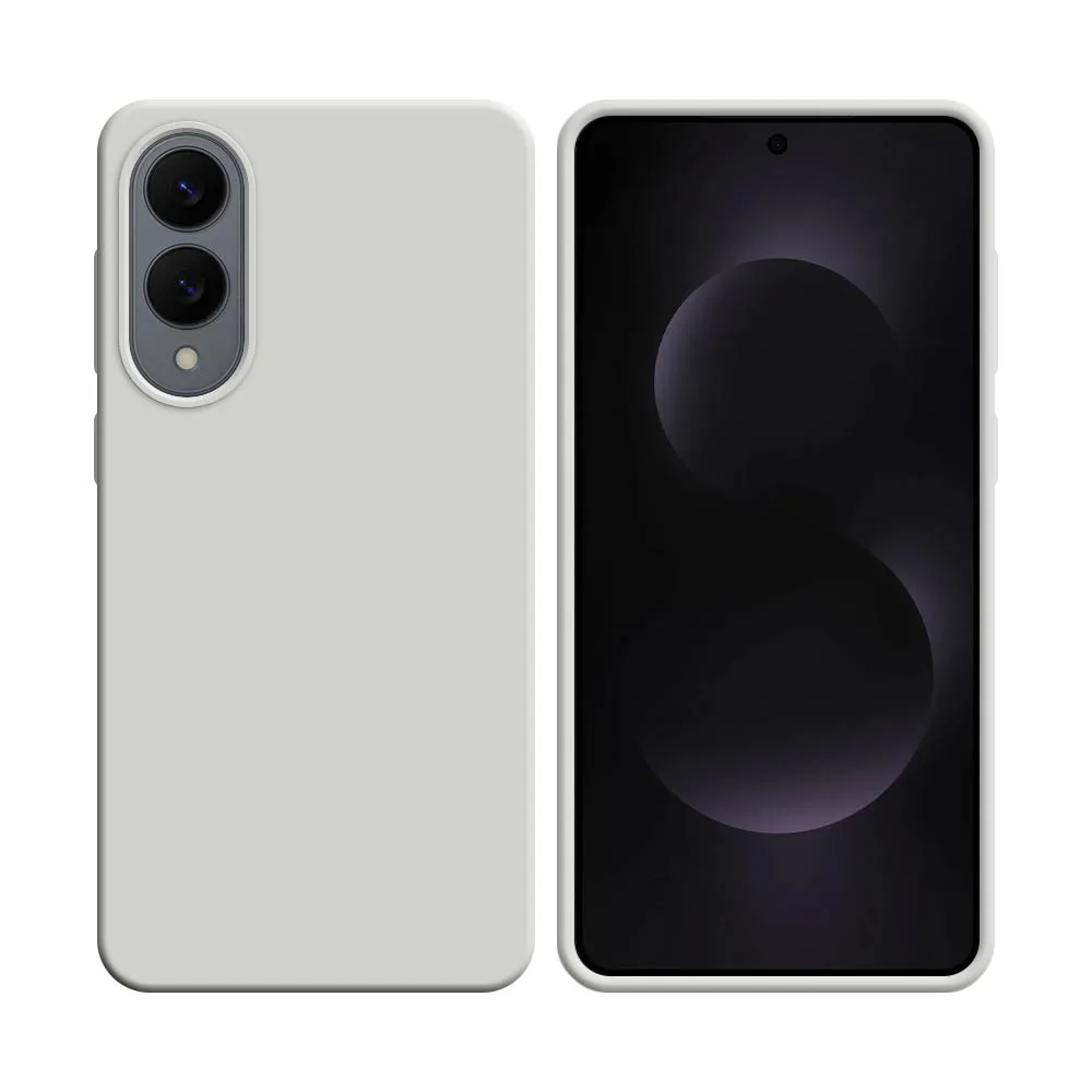 Coque Silicone Compatible pour Samsung Galaxy S25 Edge S937 (#09) Blanc — vue 2