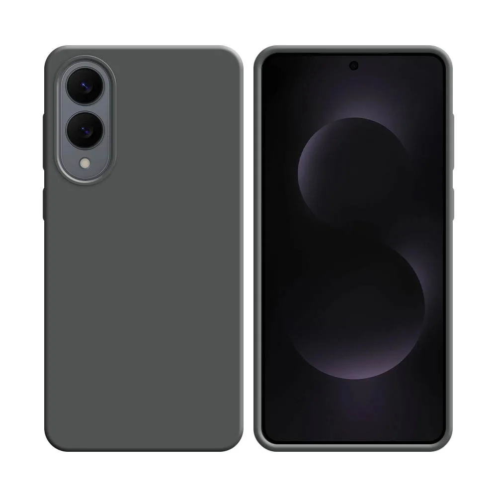 Coque Silicone Compatible pour Samsung Galaxy S25 Edge S937 (#05) Gris