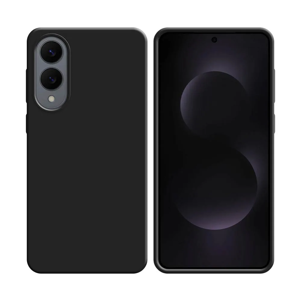 Coque Silicone Compatible pour Samsung Galaxy S25 Edge S937 (#03) Noir