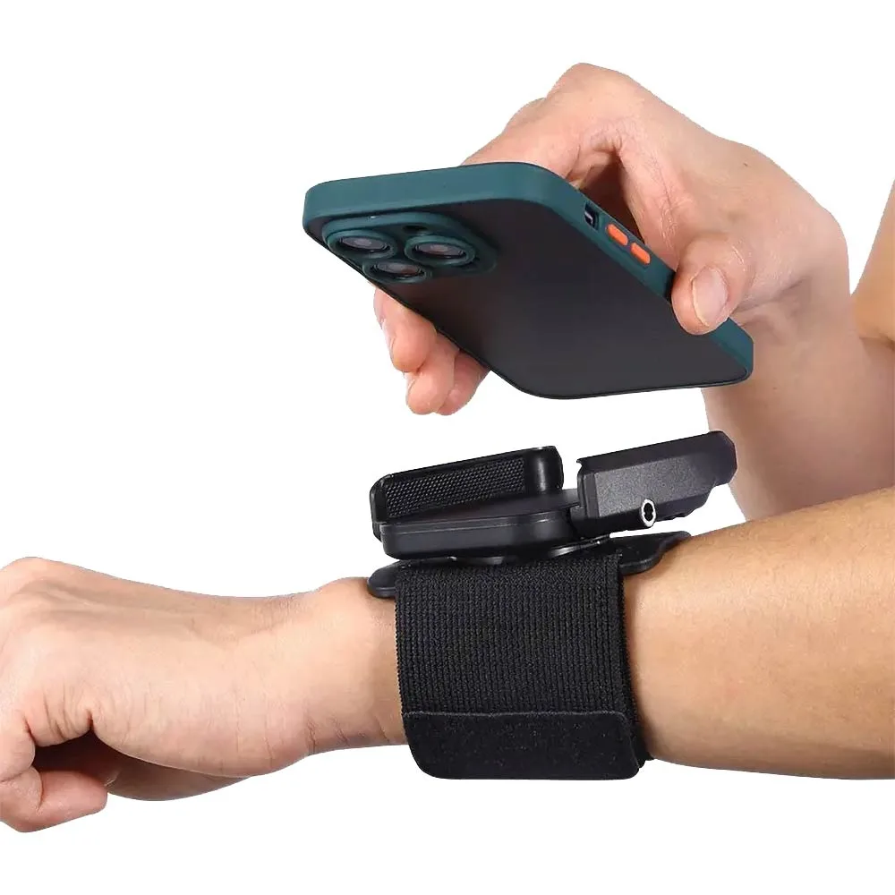 Support Smartphone Universel pour Poignet Rotatif 360° Noir — vue 4