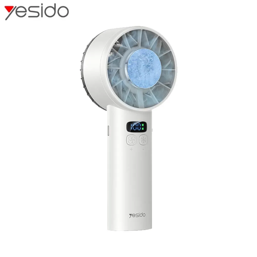 Mini Ventilateur Portable Yesido YF18 avec Refroidissement d'Air 3600mAh Blanc