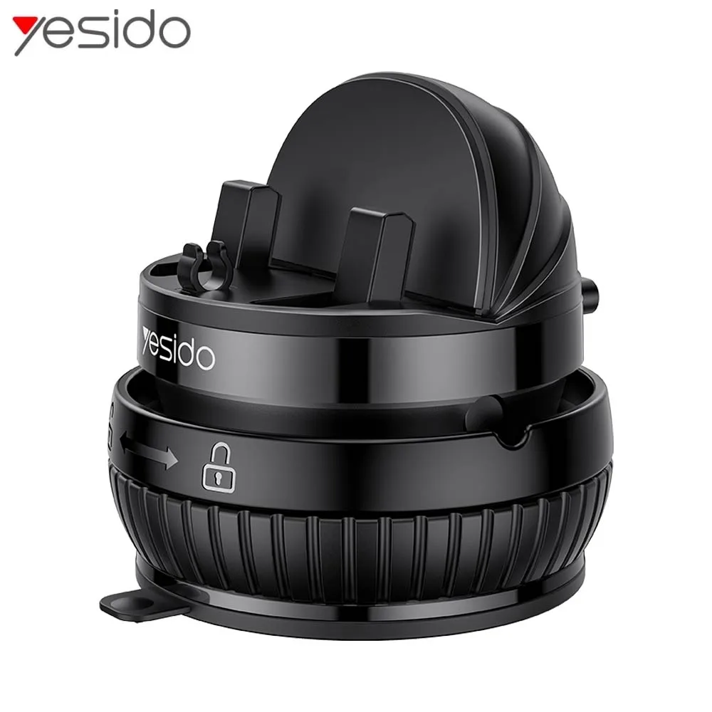 Support Smartphone Yesido C272 Rotation 360° (avec Fixation Ventouse) Noir