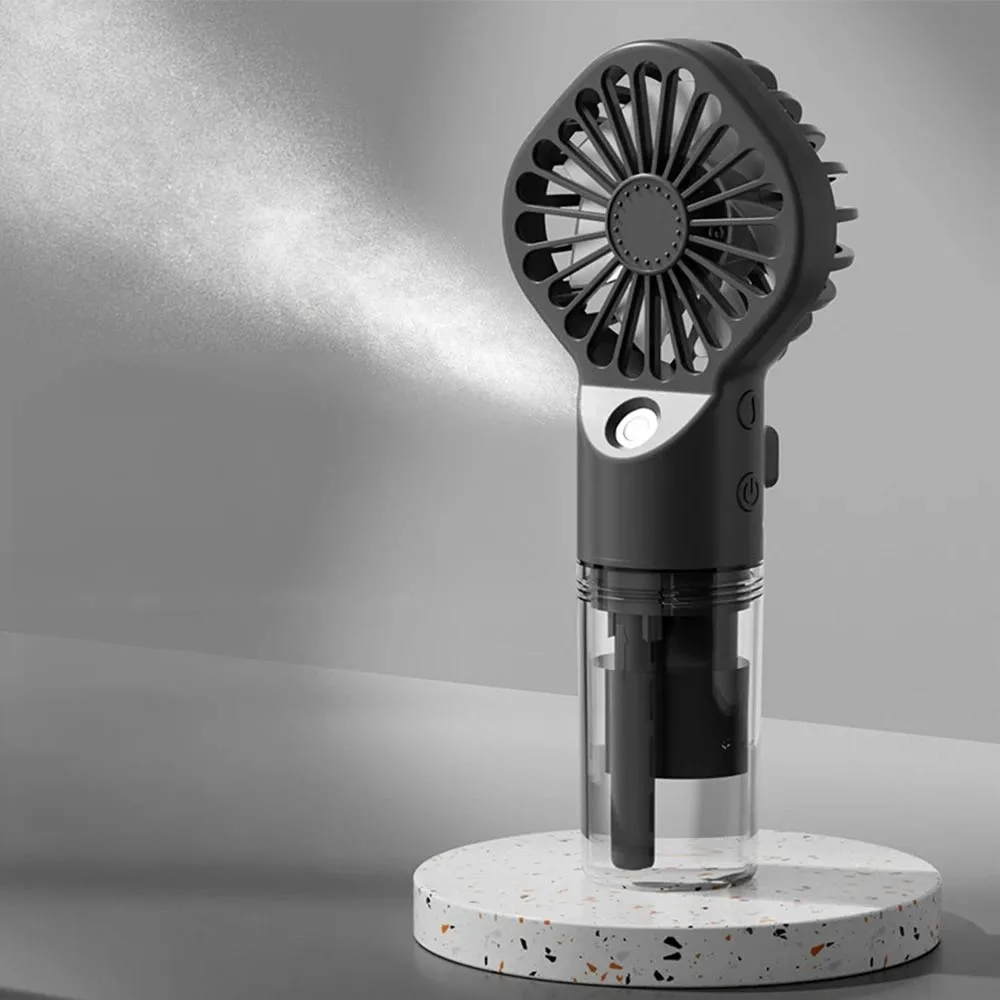 Mini Ventilateur Portable avec Humidificateur Noir — vue 2