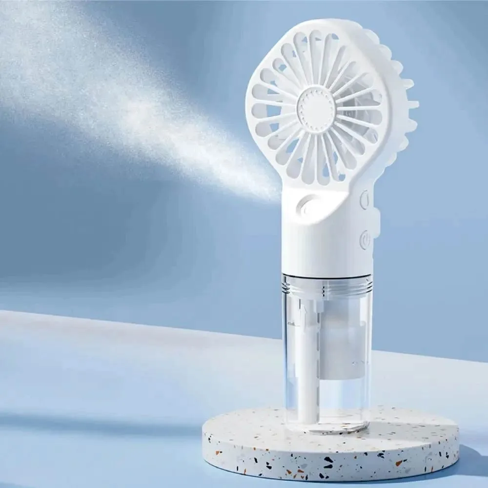 Mini Ventilateur Portable avec Humidificateur Blanc — vue 2