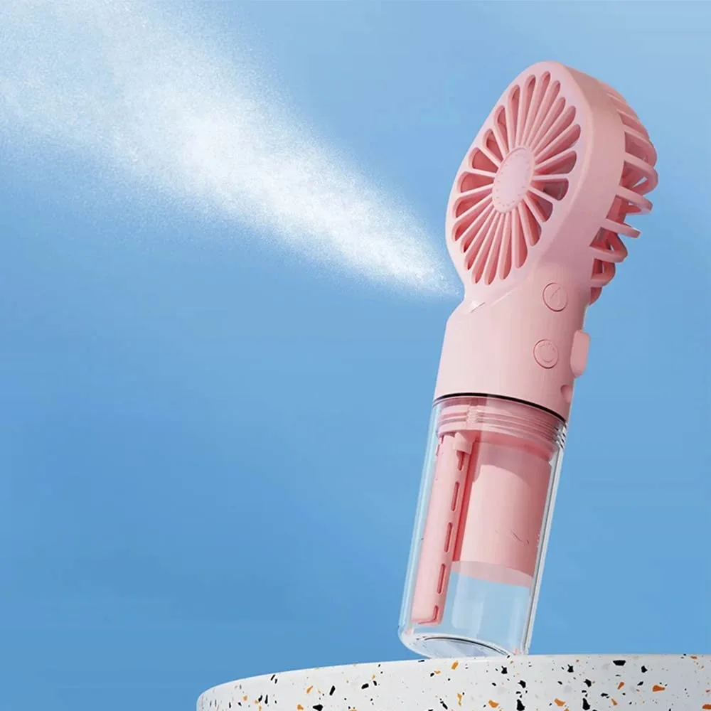 Mini Ventilateur Portable avec Humidificateur Rose — vue 2