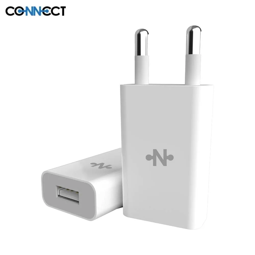 Pack Chargeur Secteur USB CONNECT 5W Bulk x10 Blanc — vue 2