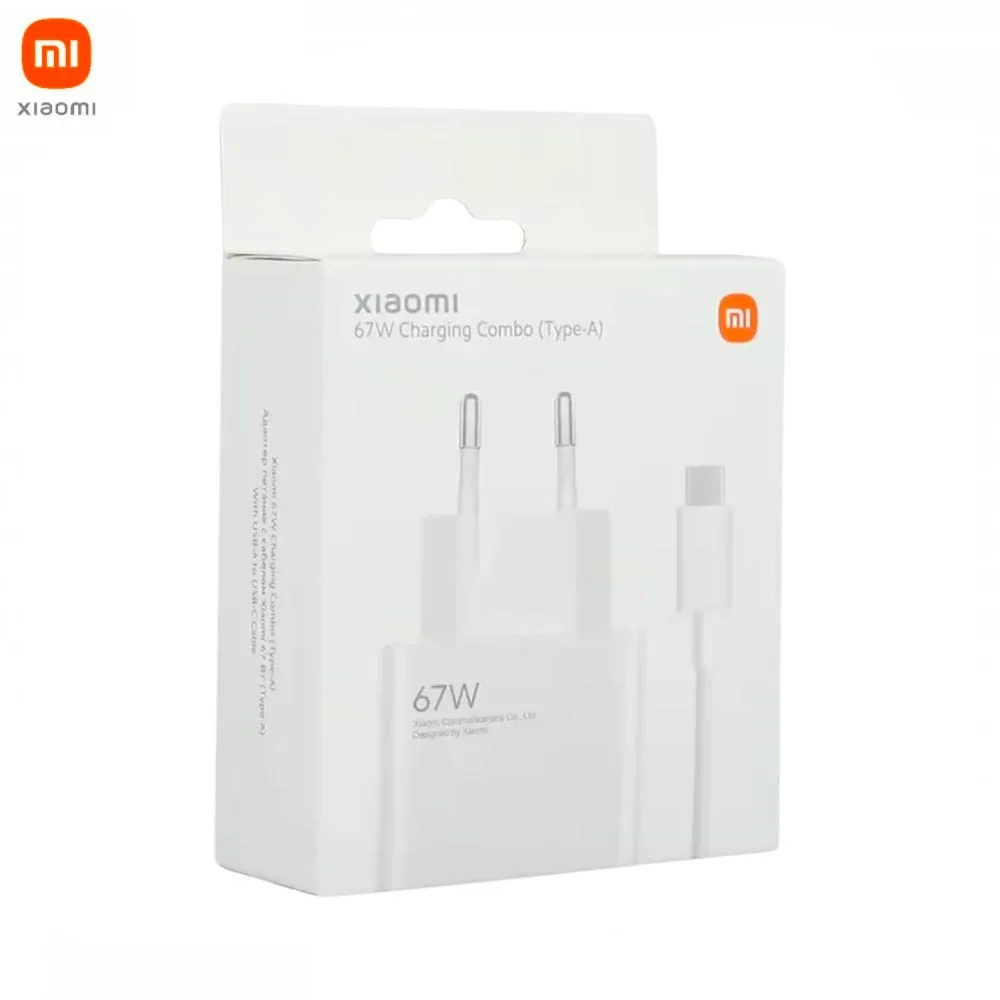 Chargeur Secteur USB Xiaomi Hypercharge Combo 67W avec Cable Type-C Blanc — vue 3
