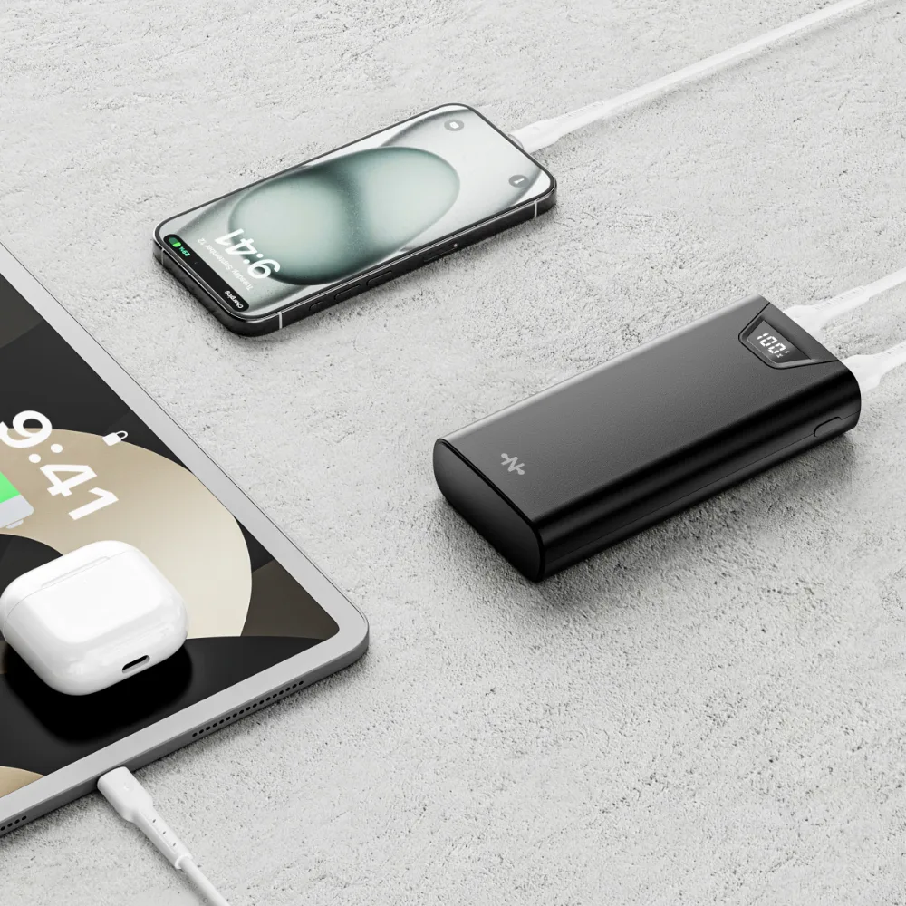 Batterie Externe Power Bank CONNECT 20000mAh Noir — vue 3