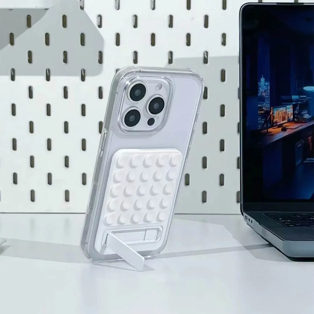 Support Ventouse Silicone avec Support Intégré Blanc — vue 2