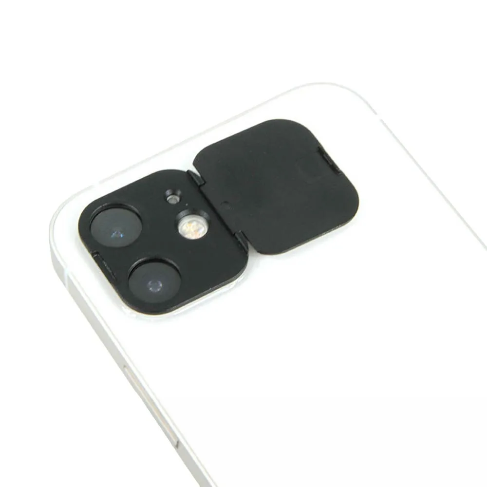 Protection Lentille avec Cache Camera Apple iPhone 12 Mini Noir — vue 2