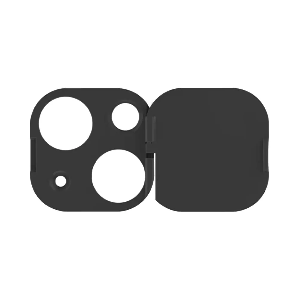 Protection Lentille avec Cache Camera Apple iPhone 14/iPhone 14 Plus/iPhone 15/iPhone 15 Plus Noir