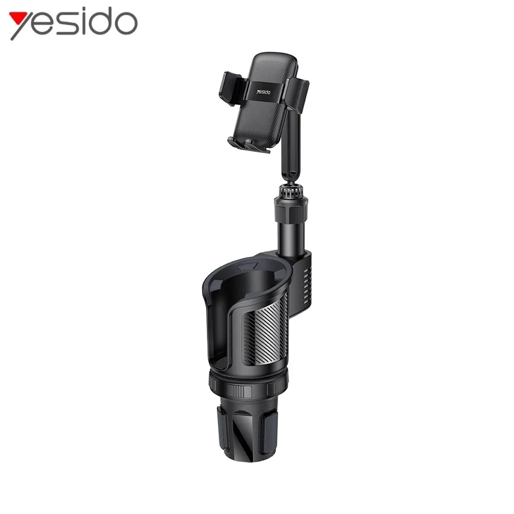 Support Smartphone pour Voiture avec Porte Gobelet Yesido C273 Noir